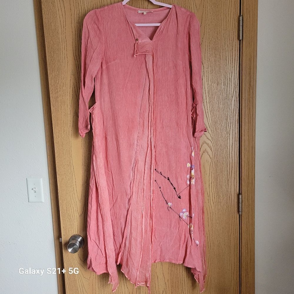 Jade & Cloud Silk blend pink fully lined dress womens size medium